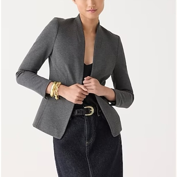 J. Crew Going-out Blazer in Stretch Twill Heather Dove Size 6 - Picture 1 of 9